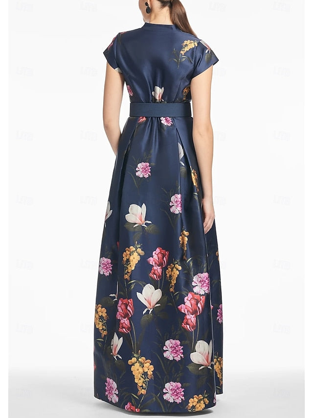 Gown Dress Floor Evening Guest Wedding Split High Formal A-Line FashionChic
