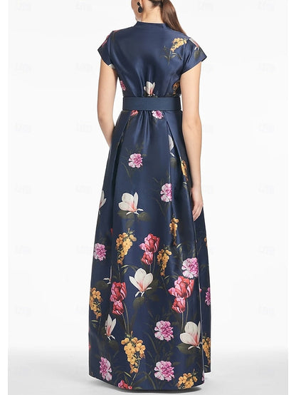 Gown Dress Floor Evening Guest Wedding Split High Formal A-Line FashionChic