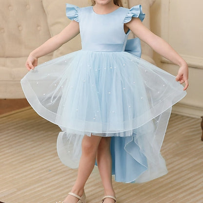 Kids Solid Color Flower Girl Girls' Party Dress FashionChic
