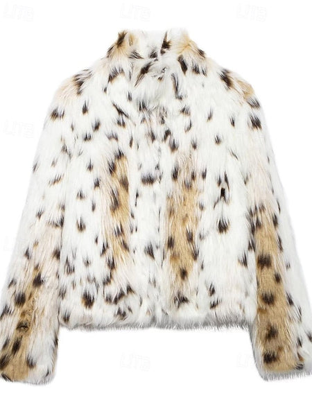 Fur Furs Leathers Faux Women's Coat Comfortable Warm FashionChic