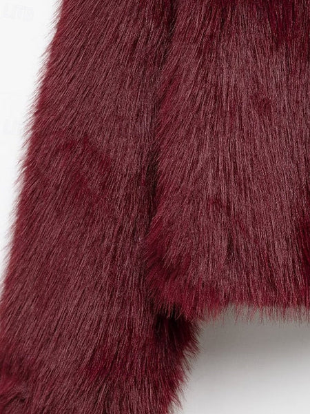 Faux Warm Comfortable Coat Leathers Furs Fur Women's FashionChic