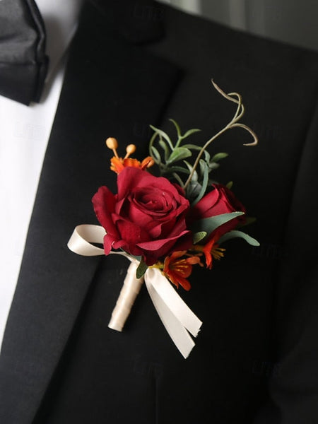 – Wrist Corsage and Wedding Elegant Boutonniere Artificial FashionChic