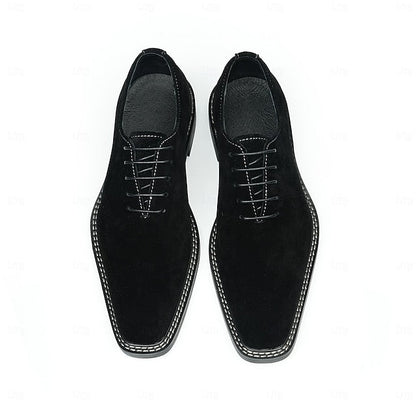 Oxford Dress Genuine Shoes Leather Suede Men's Cowhide - FashionChic