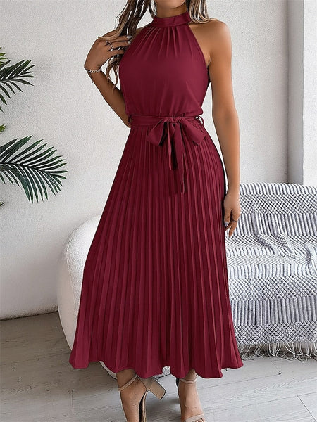 Women's Midi Dress Wrap Dress A Line Dress Pleated Dress FashionChic