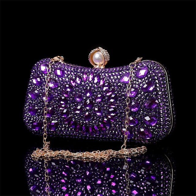 Multicolor Crystal Luxury Clutch – Women's Evening FashionChic