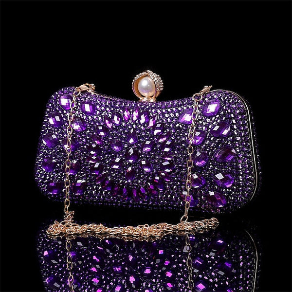 Multicolor Crystal Luxury Clutch – Women's Evening FashionChic
