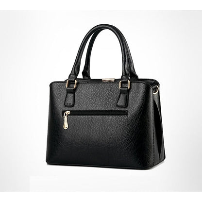 Elegant Faux Leather Structured Handbag – Green Women's FashionChic