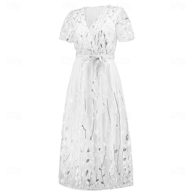Mother Elegant V the Neck Bride A-Line Sequin of Dress FashionChic