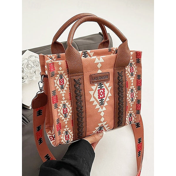 – Ethnic Bag Vintage-Inspired Women's Tote Print Boho FashionChic