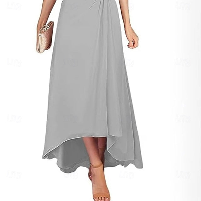 Simple Neck the Bride A-Line of Elegant Dress Mother V FashionChic
