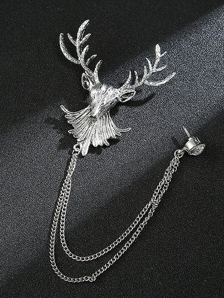 Men's Pin Brooch with Lapel Christmas Deer FashionChic