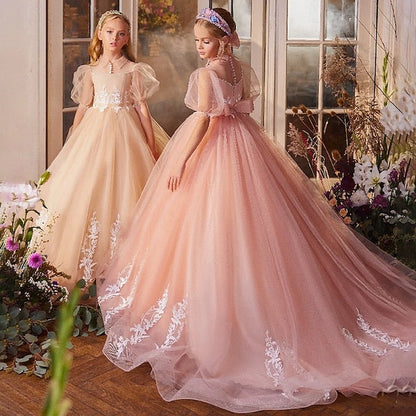 Gown Girls' Flower Party Dress Girl Princess Evening FashionChic