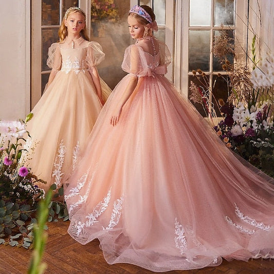 Gown Girls' Flower Party Dress Girl Princess Evening FashionChic