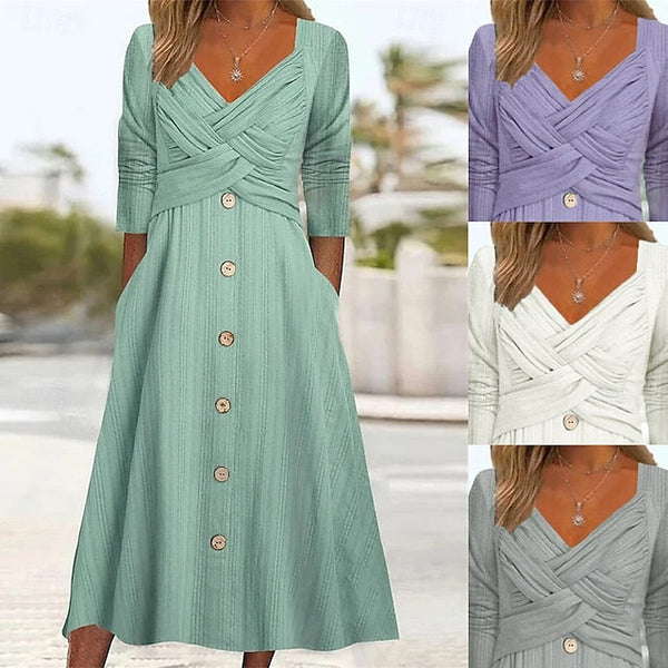 Women's Maxi Dress A Line Dress Casual Daily Regular Fit FashionChic