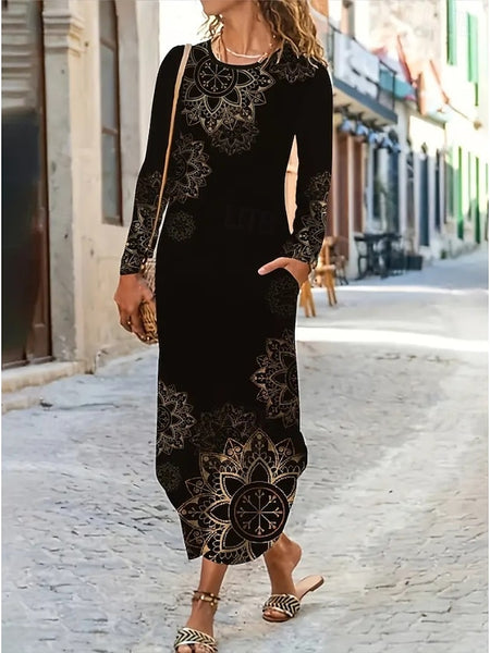 Women's Midi Dress Sheath Dress T Shirt Dress Tee Dress