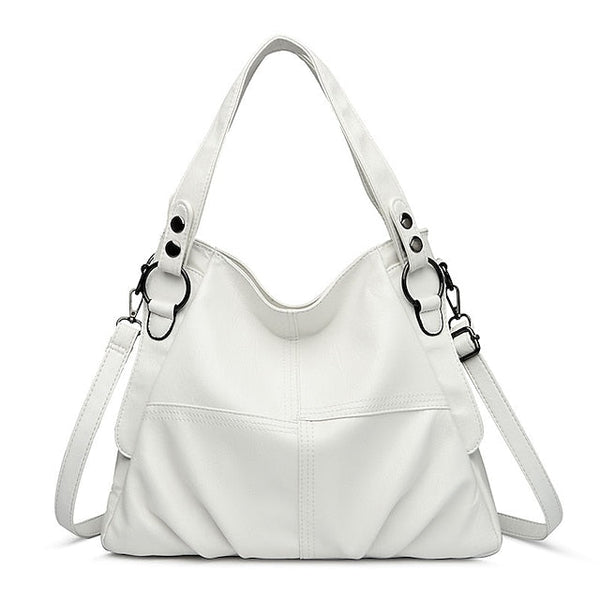 Women's Faux Leather – Burgundy Bag Large Shoulder FashionChic