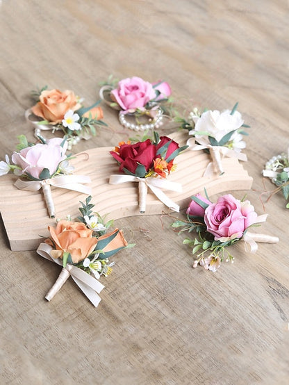 – Wrist Corsage and Wedding Elegant Boutonniere Artificial FashionChic