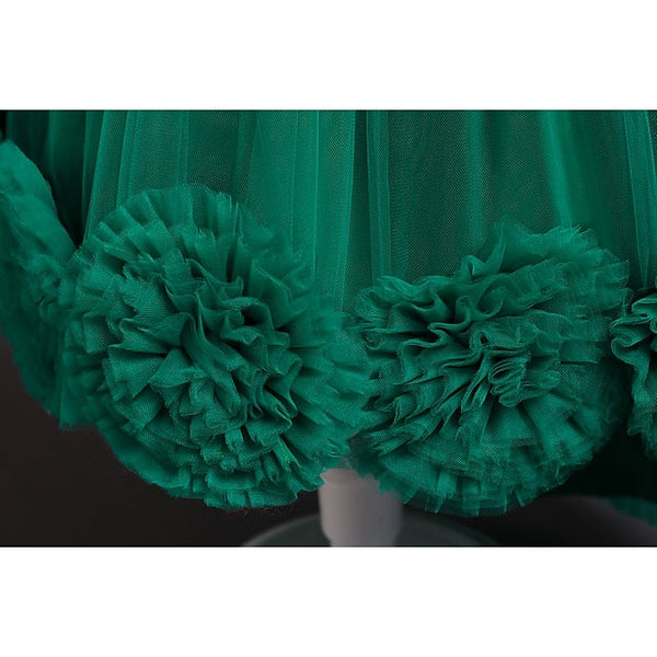 Girl Kids Girls' Flower Colored Solid Short Dress FashionChic