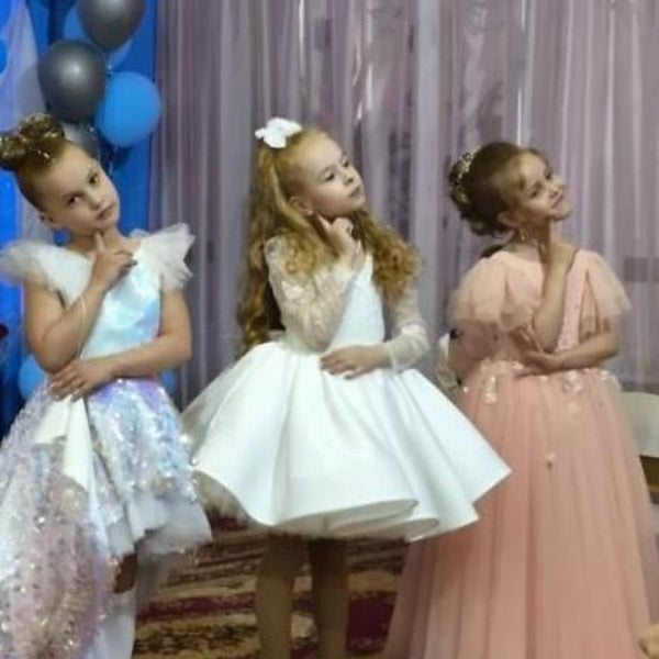 Girls' First Communion Girl Kids Dress Flower Party FashionChic