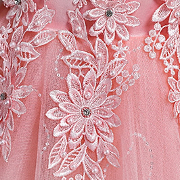 Floral Kids Line Colored Solid Girls' A Dress FashionChic