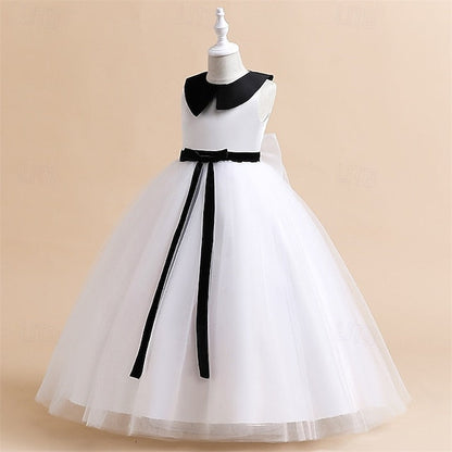 Party Girls' Sleeveless Performance Dress Kids Block Color FashionChic