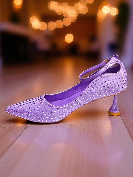 Clutch Matching Women's Set Green Bag Rhinestone Heels and FashionChic