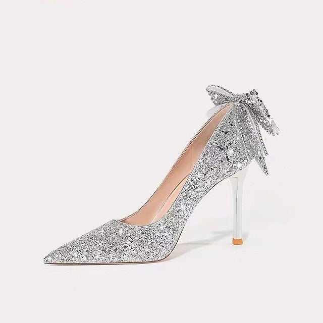Bride Closed Wedding Pointed Shoes Bridesmaid for Toe Women FashionChic