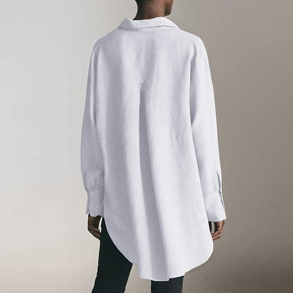 Women's Shirt Button Up 100% Cotton Plain Daily Stylish FashionChic
