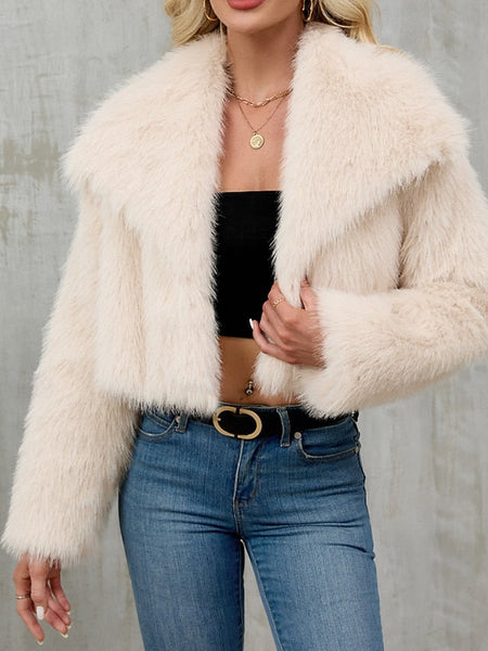 Women's Fur Leathers Furs Coat Warm Faux Comfortable FashionChic