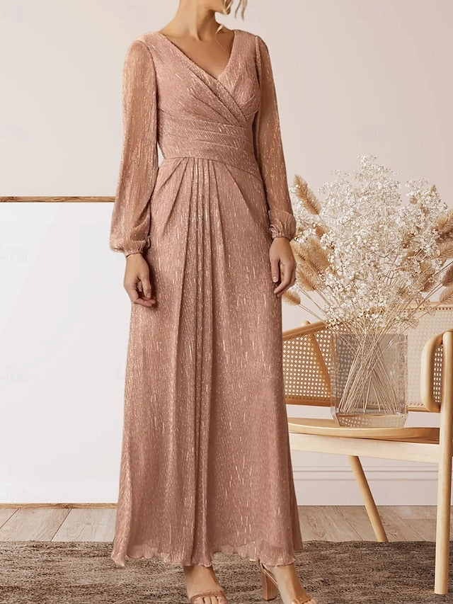 Bride Dress the Elegant Wedding of A-Line Neck Mother Guest V FashionChic