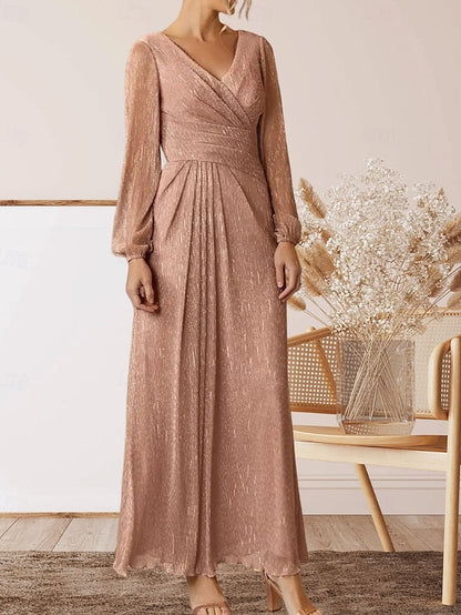 Bride Dress the Elegant Wedding of A-Line Neck Mother Guest V FashionChic