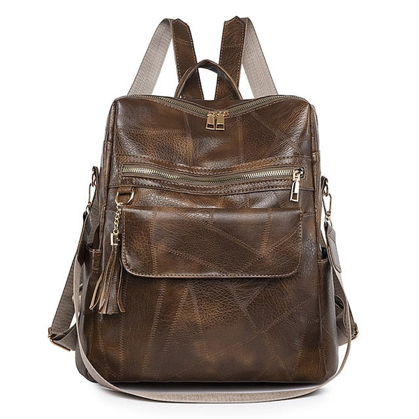 and Vintage Backpack Leather Tassel Purse with Women's Faux FashionChic