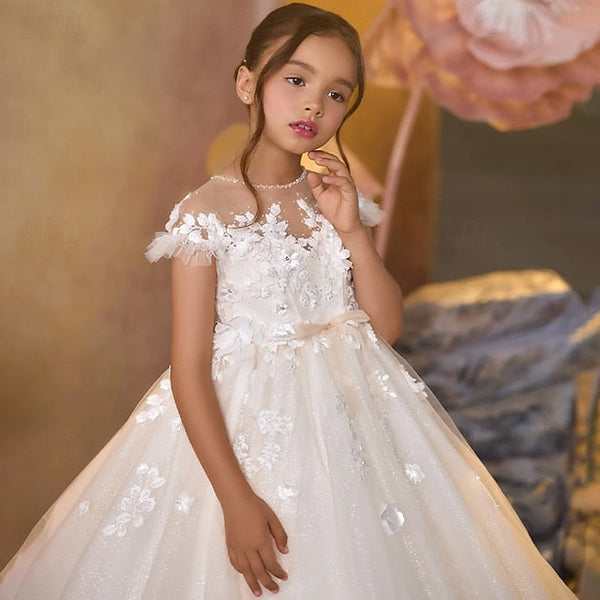Flower Girl Dress First Girls' Kids Party Communion FashionChic