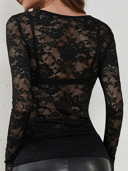 Women's Blouse Lace Tops Floral Plain Stylish Sexy Modern FashionChic