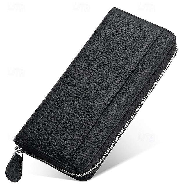 Cowhide Wallet Card Credit Leather Women's Holder FashionChic