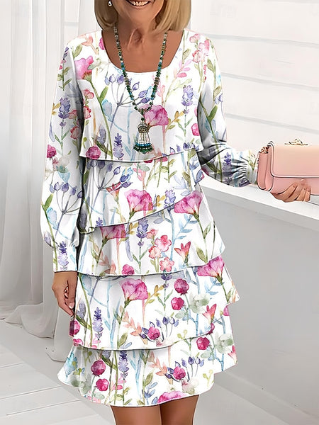 Women's Knee Length Dress Casual Dress Chiffon Dress Shift