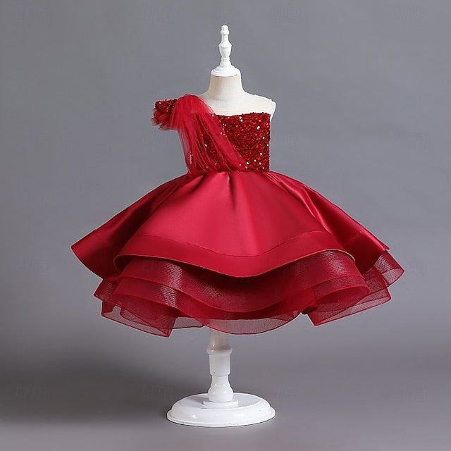 Sequin Girls' Party Dress Sleeveless Wedding Kids FashionChic