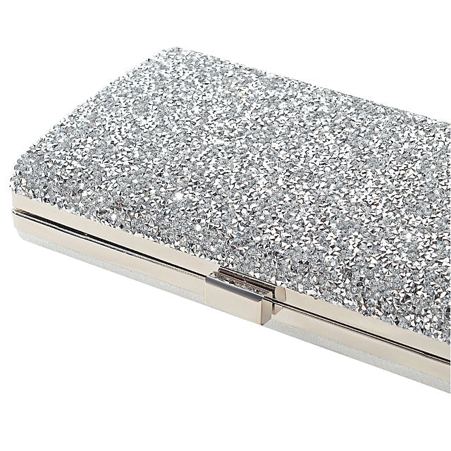Silver Women's Glitter Clutch FashionChic