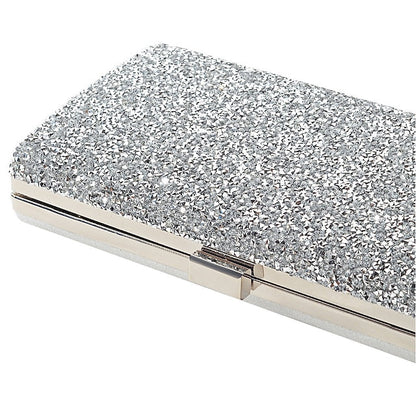 Silver Women's Glitter Clutch FashionChic