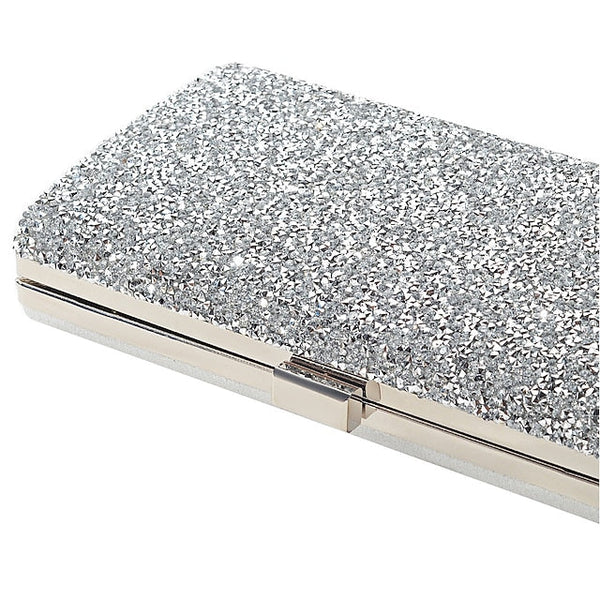 Silver Women's Glitter Clutch FashionChic