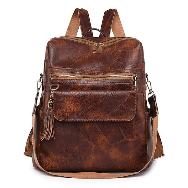 and Vintage Backpack Leather Tassel Purse with Women's Faux FashionChic