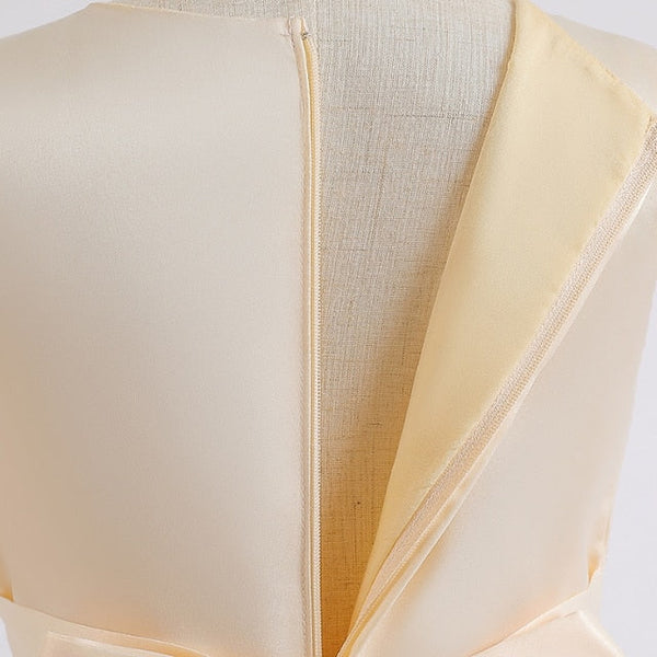 Girls' Wedding Kids Colored Party Dress Solid Sleeveless FashionChic