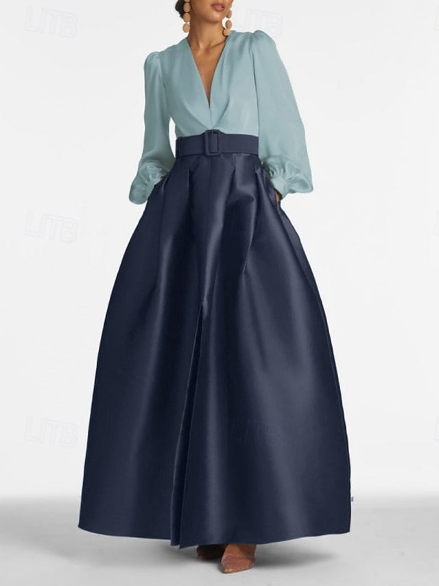 Gown High Guest Floor A-Line Dress Formal Split Wedding Evening FashionChic