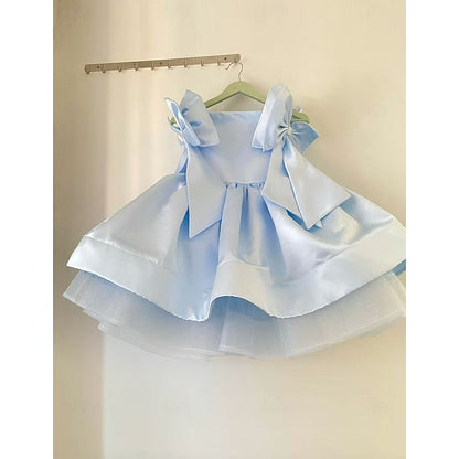 Color Party Dress Flower Kids Girls' Girl Solid FashionChic
