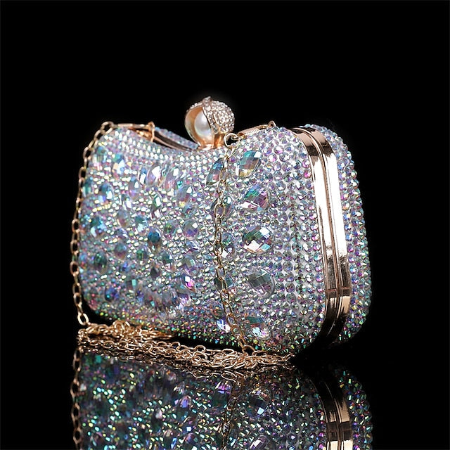 Multicolor Crystal Luxury Clutch – Women's Evening FashionChic