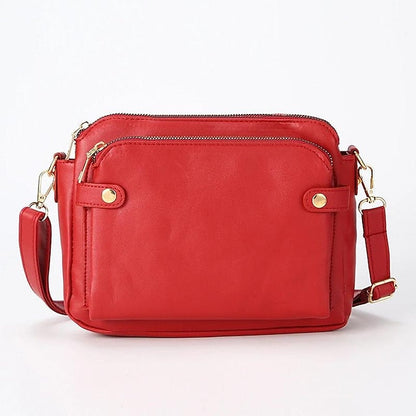 Shoulder Leather Women's Vintage Three-Layer Crossbody FashionChic