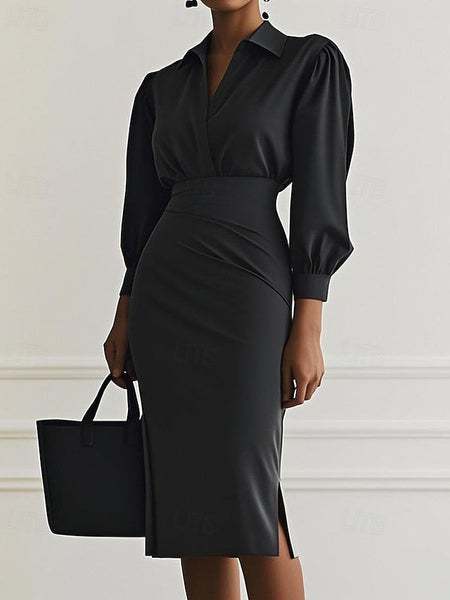 Women's Long Dress Maxi Dress Black Dress Sheath Dress FashionChic