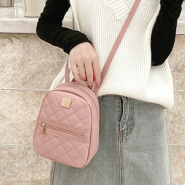 Front Backpack with Stylish – Zipper Quilted Pocket Mini and FashionChic