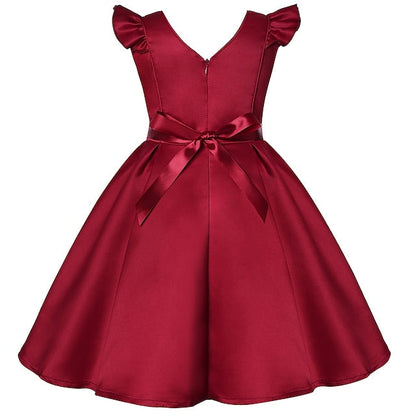 Dress Formal Sleeveless Solid Girls' Color Kids Party FashionChic