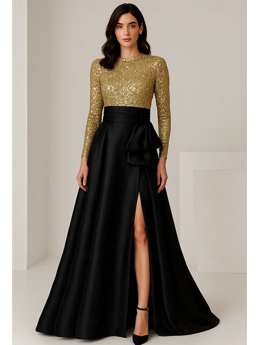 A-Line Formal Floor Wedding Elegant Gown Evening Dress Length FashionChic